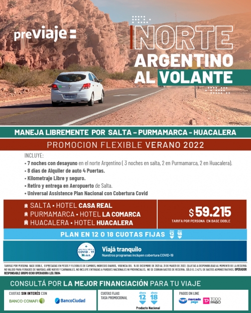 Norte Argentino al Volante Verano 2022 FLEXIBLE