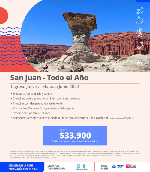 San Juan promo 2022 con tarifa FLEXIBLE