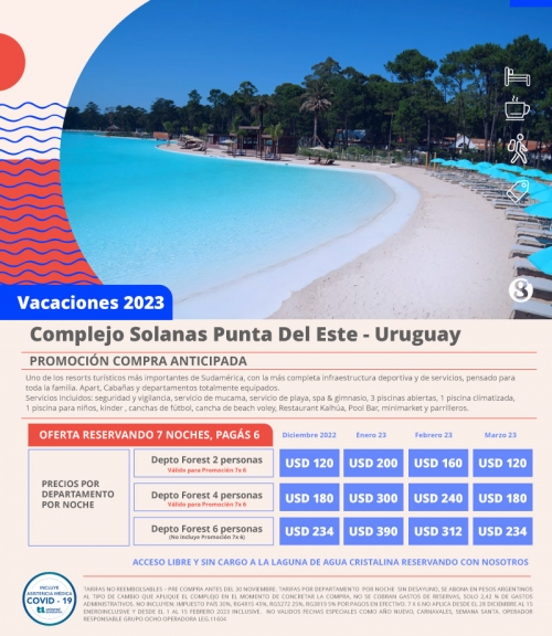 Solanas Punta del Este oferta Verano 2023