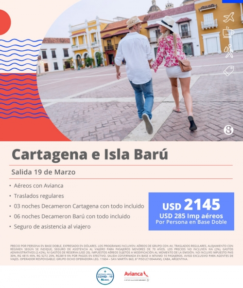 Cartagena e Isla Barú Oferta Verano Cupos Ok