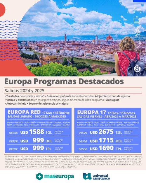 Circuitos Destacados por Europa salidas 2024/25