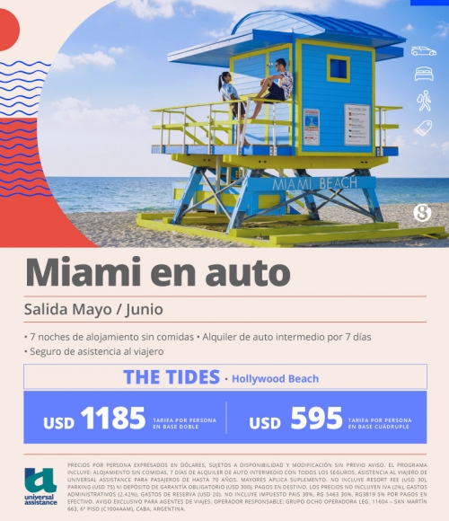 Miami con alquiler de Auto