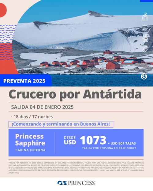 Crucero por Antártida Preventa Enero 2025