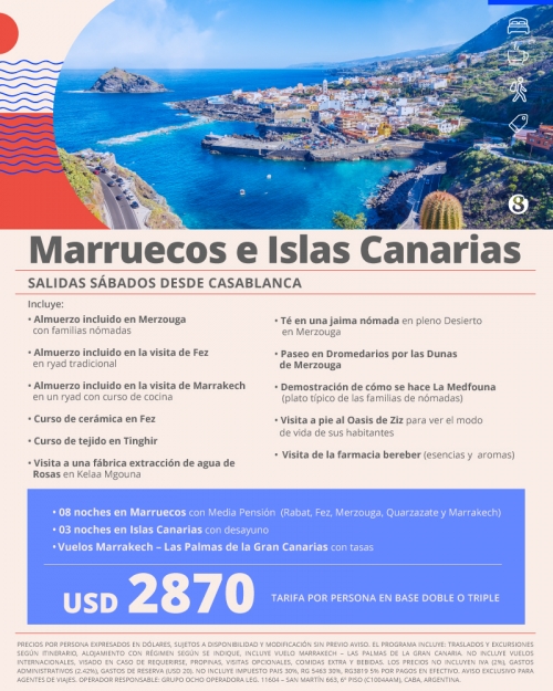 Marruecos e Islas Canarias salidas 2024 / 25