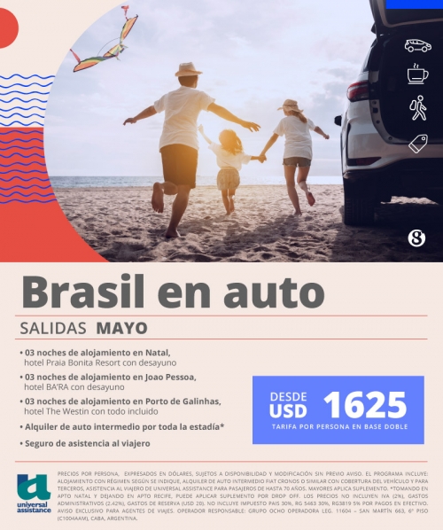 Brasil en auto salidas en Mayo