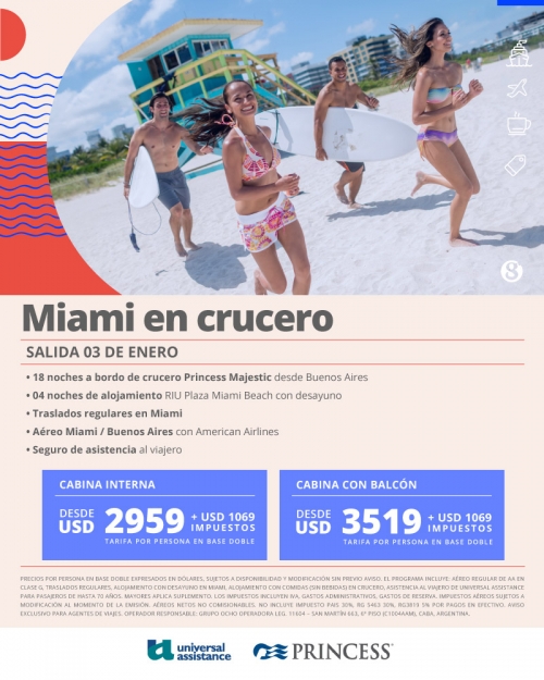 Miami en Crucero salida enero 2025
